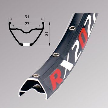 Обід Remerx ENDURO RX 2027, 29, 622x27, 28 отв, FV, пістонований, чорний анод., E-Bike, безкам.