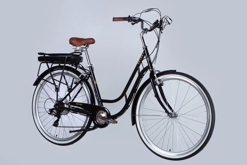 Велосипед з електроприводом 28" ST Dorozhnik eRETRO Vbr FR рама-19" 36B 13А*г 500Вт чорний 2026