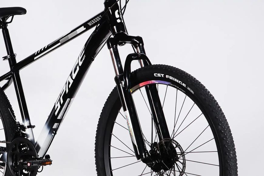 Велосипед AL 27.5" SPACE MERCURY DD FR рама-17" чорно-білий 2026