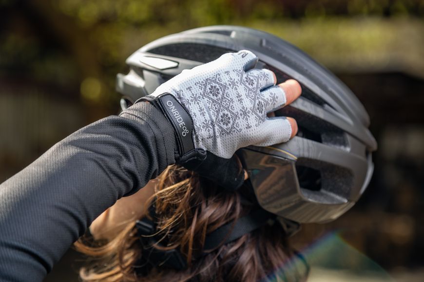 Рукавички ONRIDE Hold 30 Ornament, гелеві подушечки, сірий розмір M