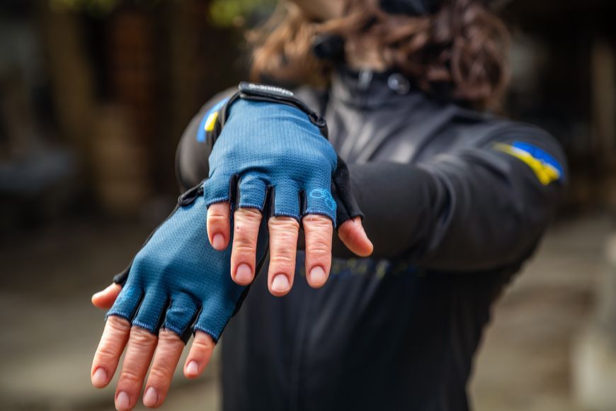 Рукавички ONRIDE Hold 30 Fire, гелеві подушечки, темний синій розмір XL