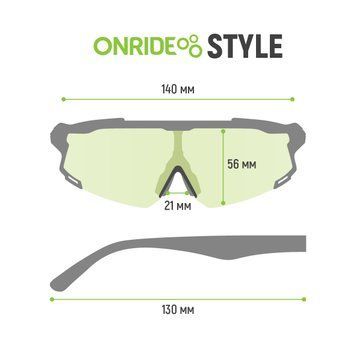 Окуляри ONRIDE Style ANSI Z87+ з лінзою димчасті (17%), оправа РС чорний