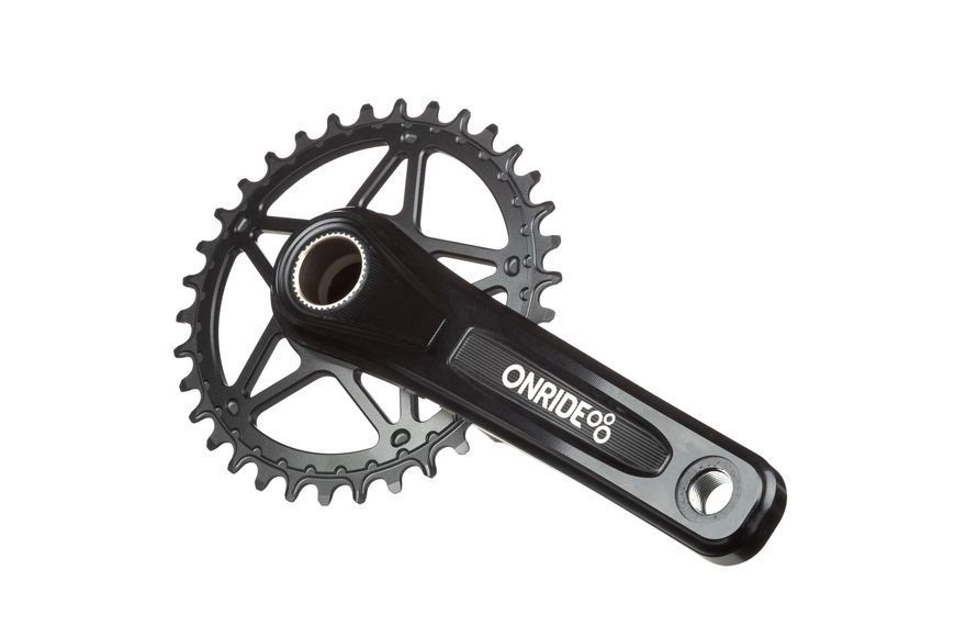 Комплект шатунів ONRIDE Solo Pro 1230, під Hollowtech, 170 мм, 34Т, на 12/11 шв., з кареткою, чорний
