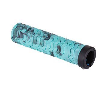 Ручки на кермо з одним замком KLS Poison LockOn бірюзовий/чорний