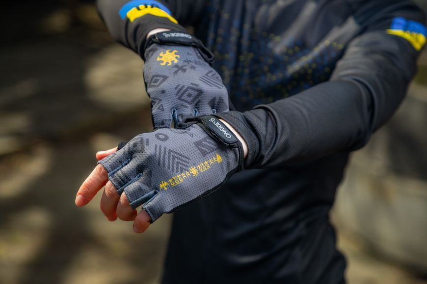 Рукавички ONRIDE Hold 30 Relic, гелеві подушечки, чорний/жовтий розмір XS