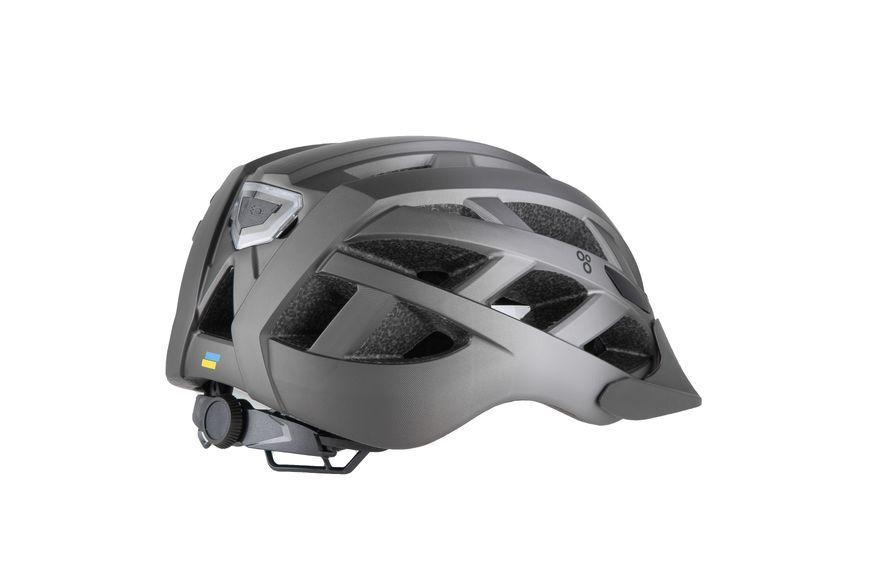 Шолом ONRIDE Muse чорний / сірий L (58-62 см) заднє світло Type-C