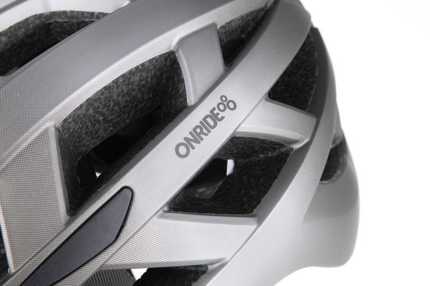 Шолом ONRIDE Muse чорний / сірий L (58-62 см) заднє світло Type-C