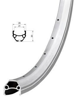 Обід Remerx HIT 21 RX 4521, 26'', 559x21, 32 отв., AV, срібний анодований, V-Br, CNC