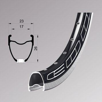 Обід Remerx EDDY RX 917, 28'', 622x17, 24 отв., FV, пістонований, чорний анодований, V-Br