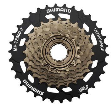 Тріскачка 7 14-34Т Сталь SHIMANO MF-TZ500-7 Megarange коричневий