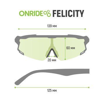 Окуляри ONRIDE Felicity з лінзою димчасті (17%) кат. 3 коричневий з техн. Anti Scratch