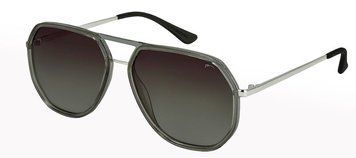Окуляри Relax Velin crystal grey, silver shiny, лінза grey (PC), кат. 3