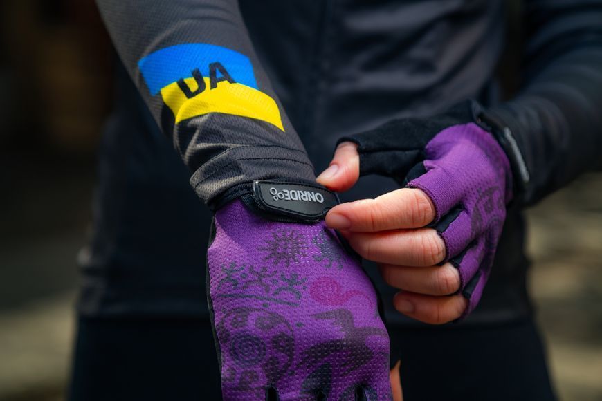 Рукавички ONRIDE Hold 30 Relic, гелеві подушечки, фіолетовий розмір L