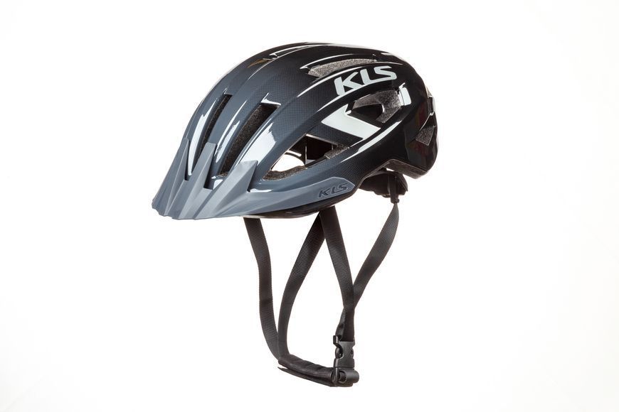 Шолом KLS Daze Lumio M/L, з блимавкою (Type-C), чорний (без бокових кліпс фікцації лямок)
