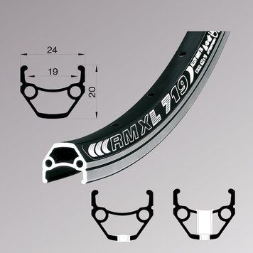 Обід Remerx DRAGON LINE RX 719, 24'', 507x19, 32 отв., AV, чорний анодований, V-Br, CNC