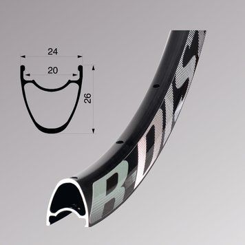 Обід Remerx R-DISC RX 5020, 28'', 622x20, 24 отв., FV, чорний анодований, безкамерний